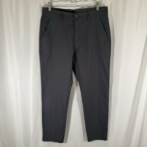 Marcus Pierce Pants Men's 31x28 Solid Grey Tech Feel Flat Front Pockets